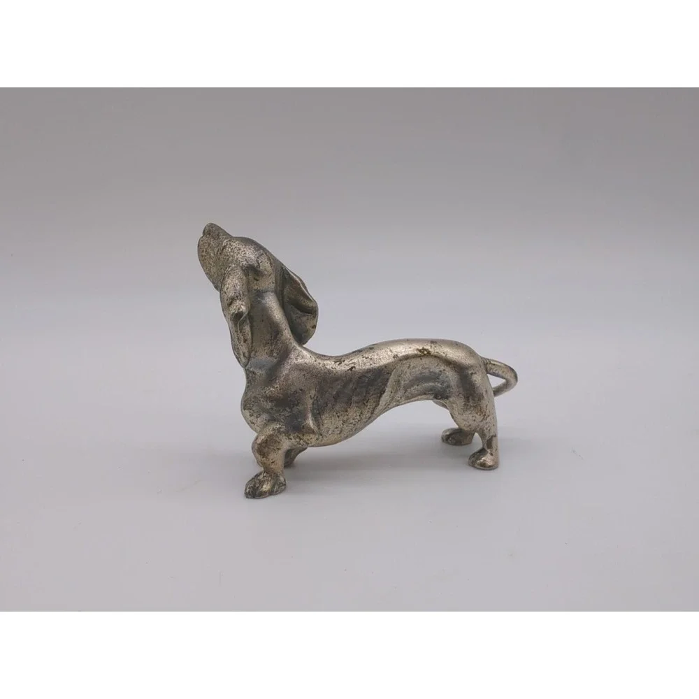 Peltro Pewter Italy Female Dachshund Doxie Doxy Dackel Puppy Dog Animal Figurine
